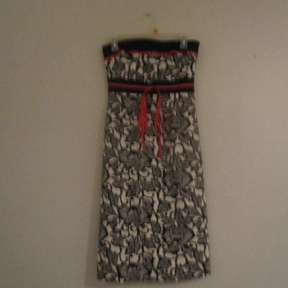 Harold's Womens Strapless Dress Black&White Size 2